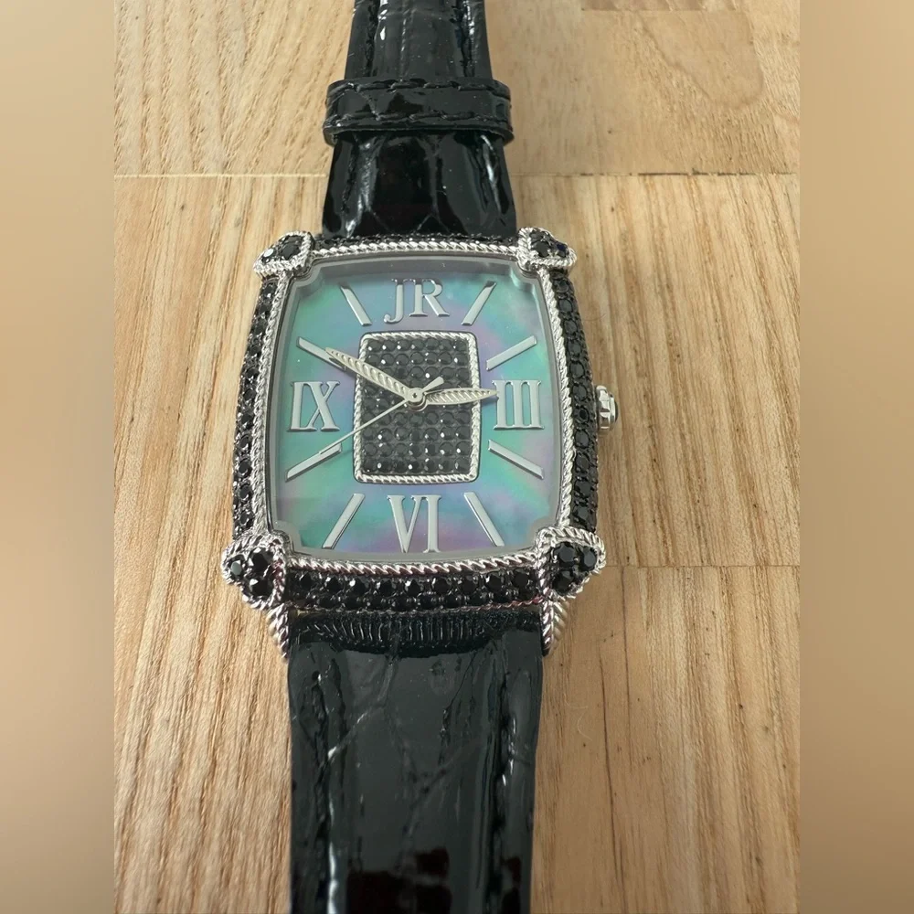 Judith ripka ladies mother of pearl stainless steel watch NEW BATTERY